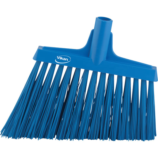 Angle Broom Head, X-Coarse Bristles, 12", Polyester, Blue