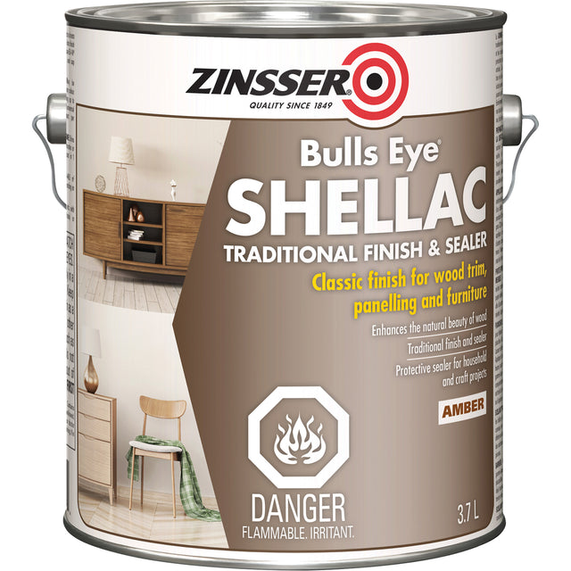 Zinsser® Bulls Eye® Shellac Sealer, Amber, 3.7 L