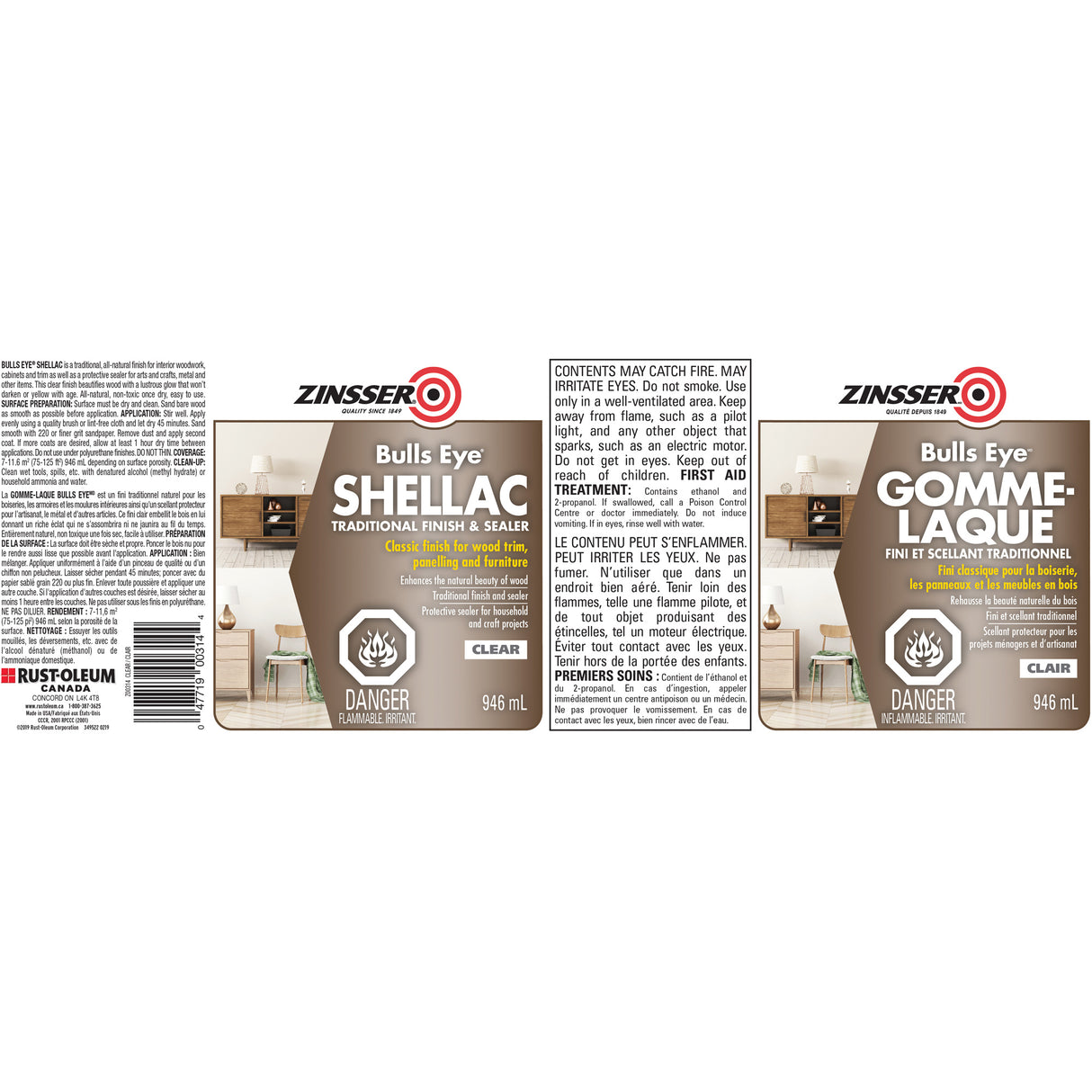 Zinsser® Bulls Eye® Shellac Sealer
