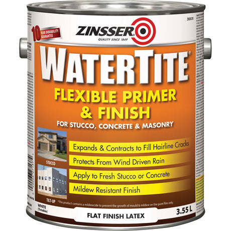 Watertite® Weatherproof Flexible Primer & Finish, 3.55 L, Gallon, White
