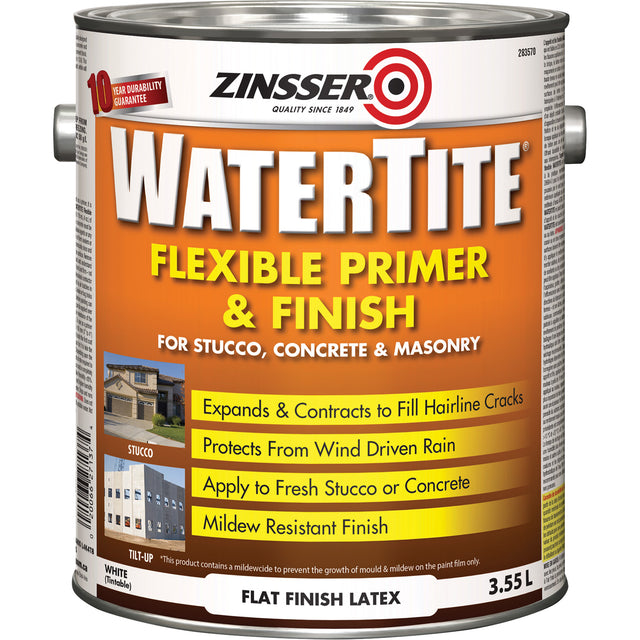 Watertite® Weatherproof Flexible Primer & Finish, 3.55 L, Gallon, White