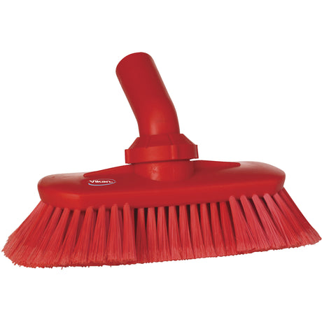 Angle-Adjustable Water-Fed Washing Brush, Soft Bristles, 9-1/4" Long, Red
