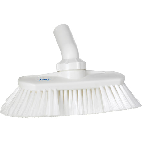 Angle-Adjustable Water-Fed Washing Brush, Soft Bristles, 9-1/4" Long, White