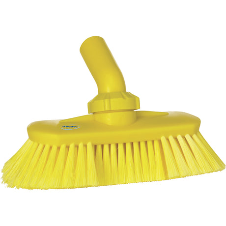 Angle-Adjustable Water-Fed Washing Brush, Soft Bristles, 9-1/4" Long, Yellow