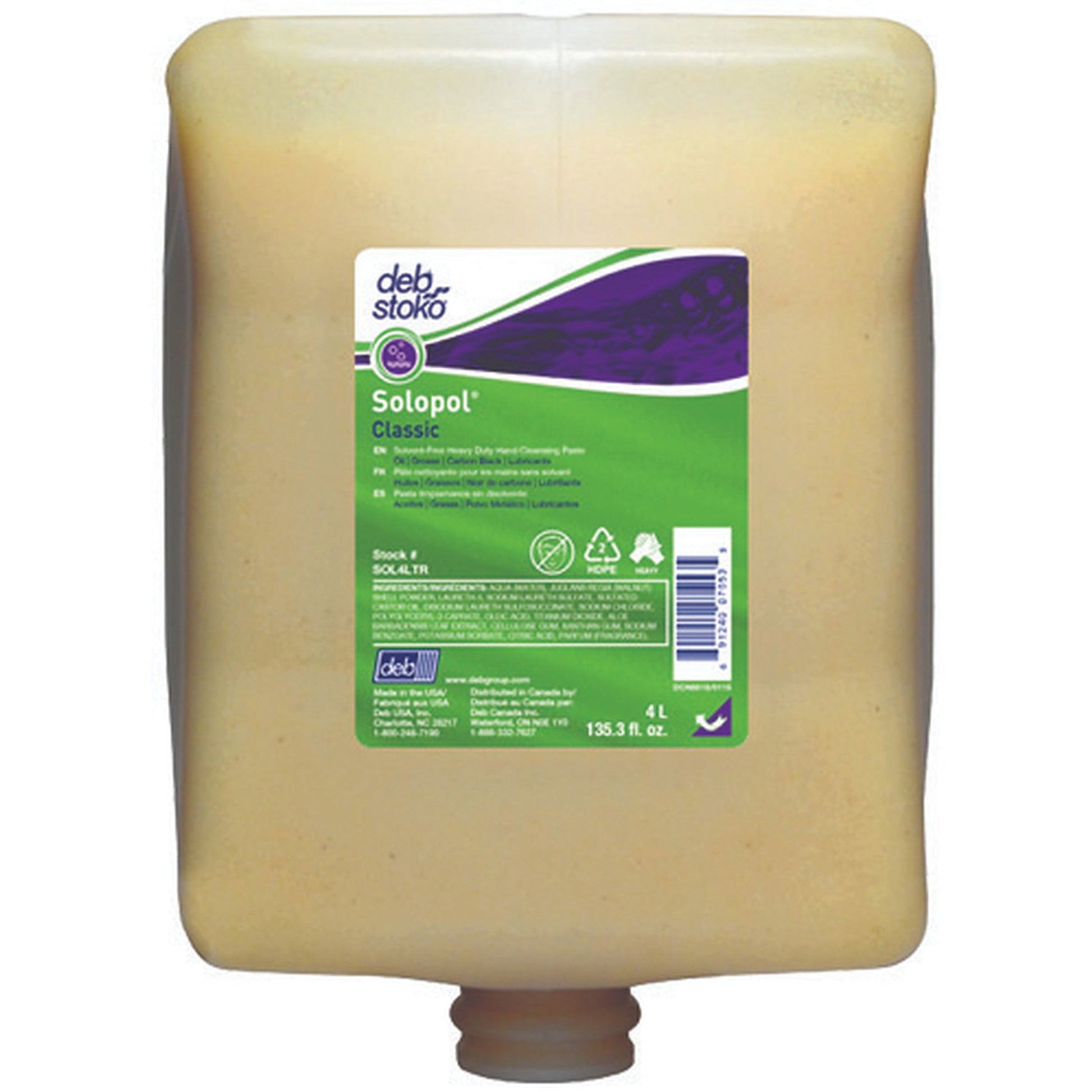 Solopol® Hand Cleaner, Paste, 4 L, Refill, Orange