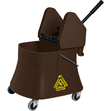 Champ™ Bucket & Wringer Combo, Down Press, 10 US Gal.(40 Quart), Brown