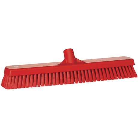 Deck & Wall Scrub Brush, Stiff Bristles, 19", Polyester, Red