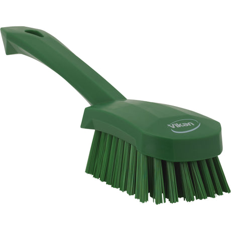 Short-Handled Churn Brush, Stiff Bristles, 10" Long, Green