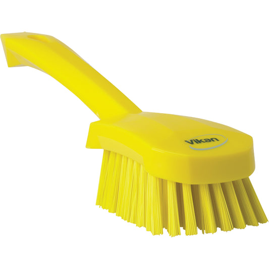 Short-Handled Churn Brush, Stiff Bristles, 10" Long, Yellow