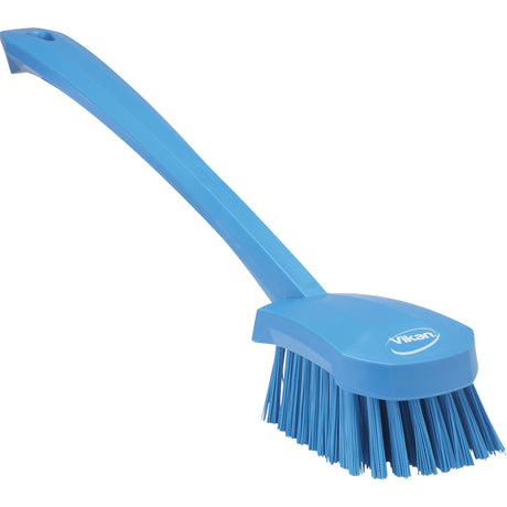 Long Handle Brush, Stiff Bristles, 15-1/2" Long, Blue