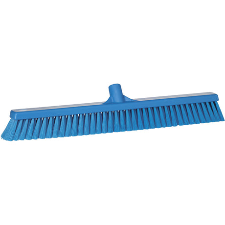 Small Particle Push Broom Head, Fine Bristles, 24", Polyester, Blue