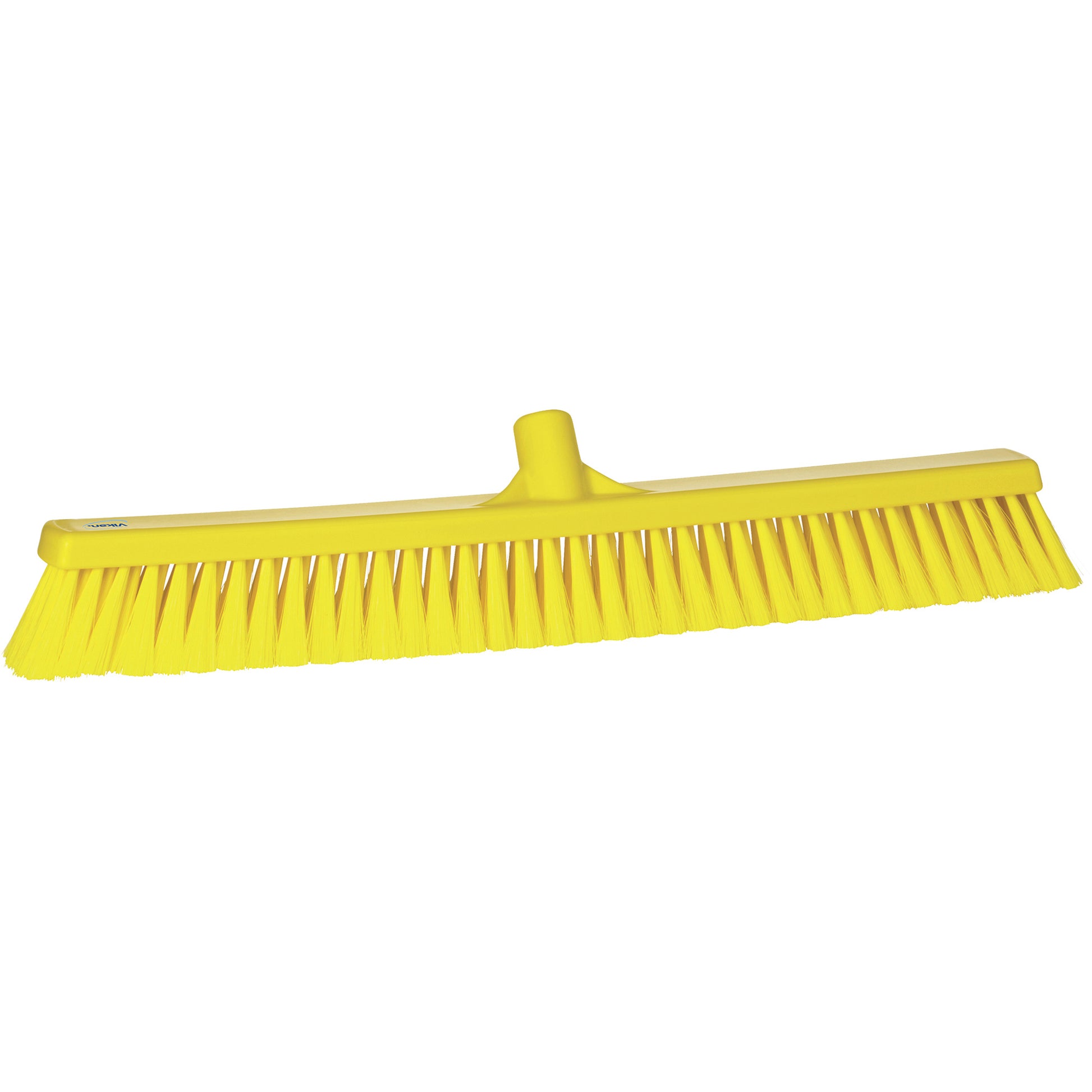 Small Particle Push Broom Head, Fine Bristles, 24", Polyester, Yellow