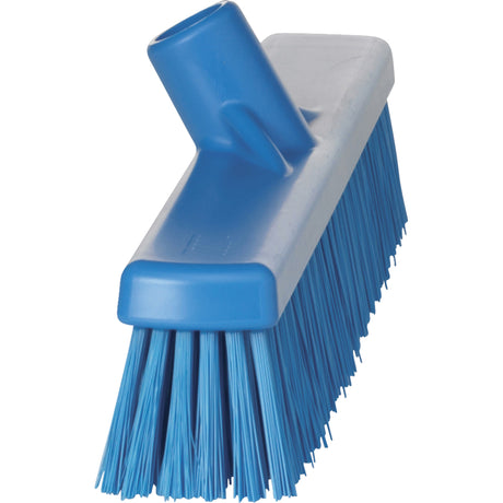 Combo Bristle Push Broom Head, Coarse/Fine Bristles, 16-1/2", Polyester, Blue