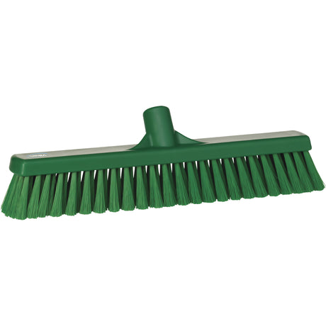 Small Particle Push Broom Head, Fine Bristles, 16-1/2", Polyester, Green