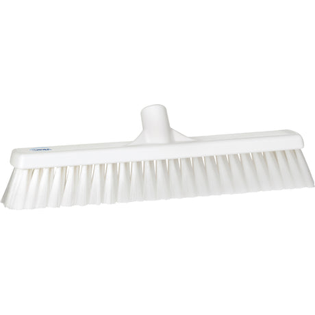 Small Particle Push Broom Head, Fine Bristles, 16-1/2", Polyester, White