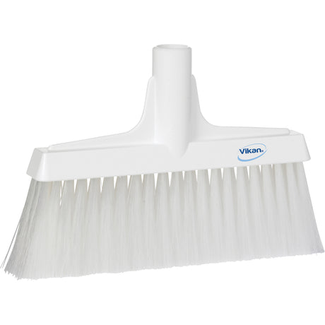 Upright Broom Head, Coarse/Fine Bristles, 10-1/4", Polyester, White