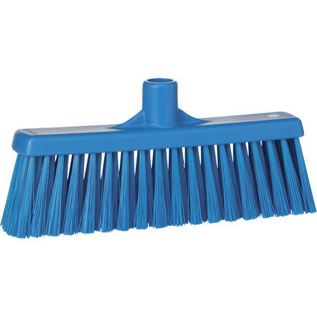 Upright Broom Head, Medium Bristles, 12", Polyester, Blue