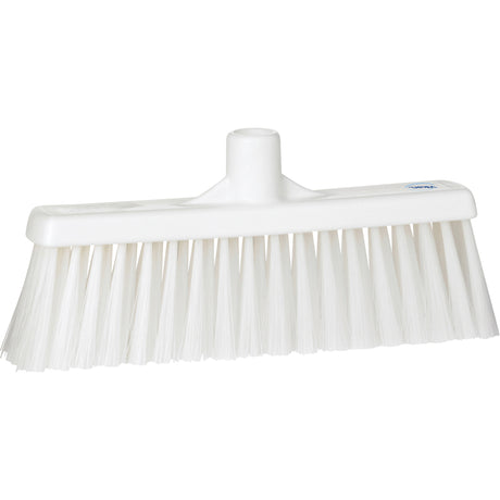 Upright Broom Head, Medium Bristles, 12", Polyester, White