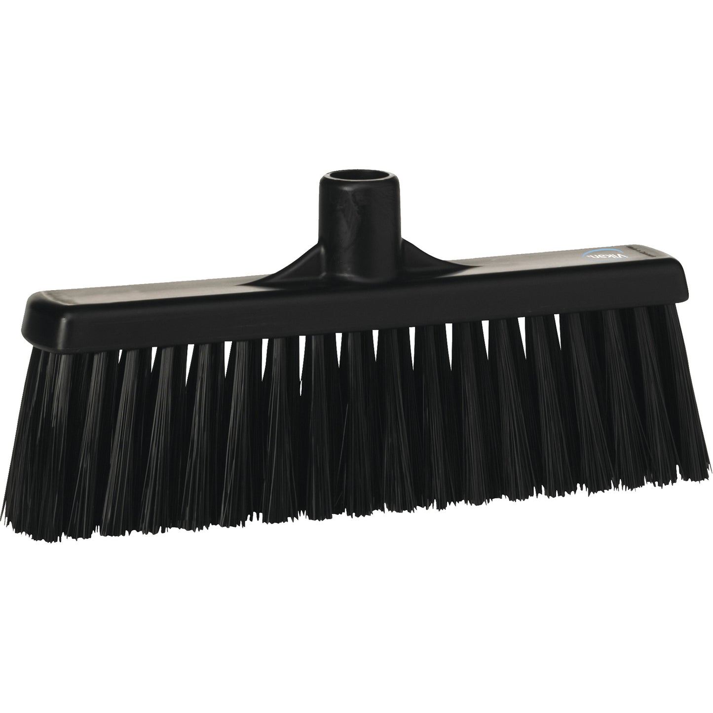 Upright Broom Head, Medium Bristles, 12", Polyester, Black