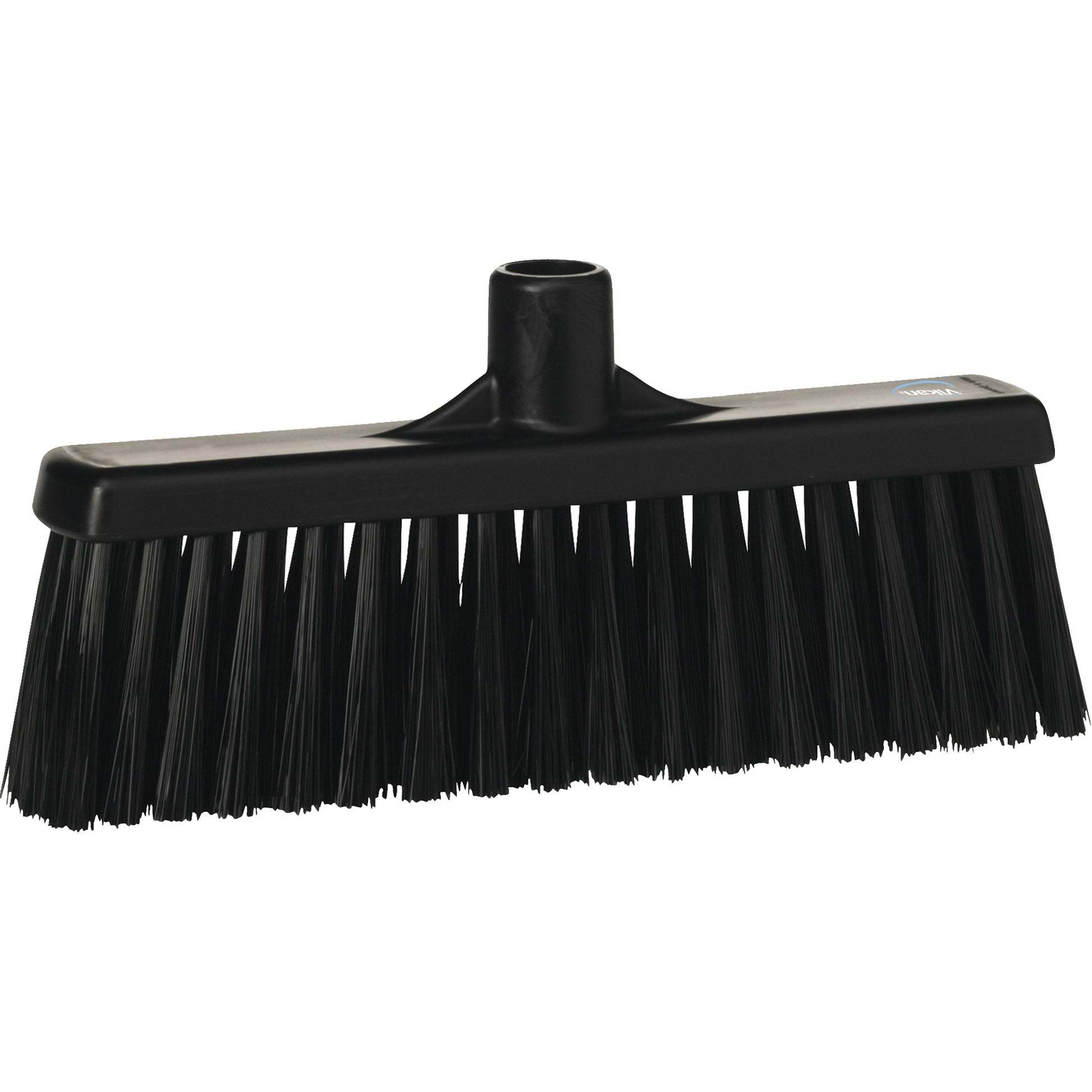 Upright Broom Head, Medium Bristles, 12", Polyester, Black