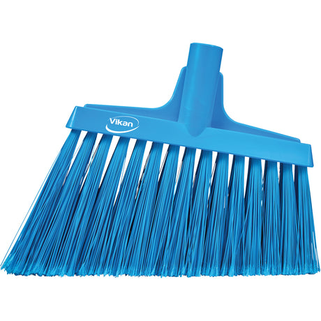 Angled Broom Head, Split Bristles, 11-1/2", Polyester, Blue