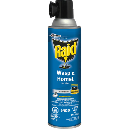 Raid® Wasp & Hornet Bug Killer, 400 g, Solvent Base