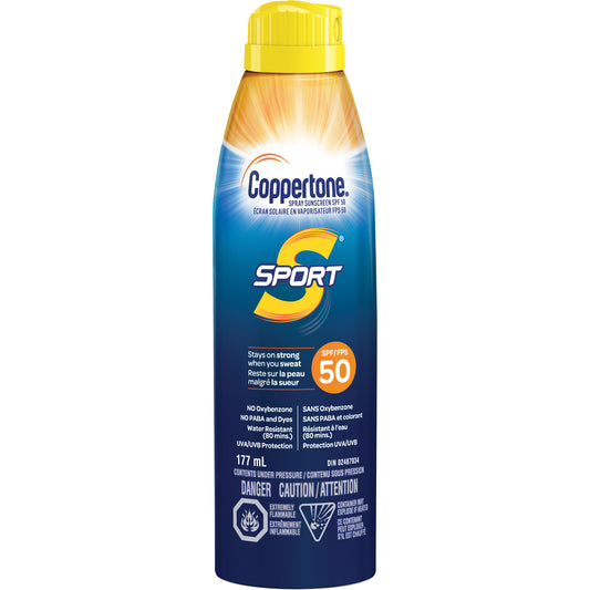 Coppertone Sport® Water Resistant Sunscreen, SPF 50, Aerosol