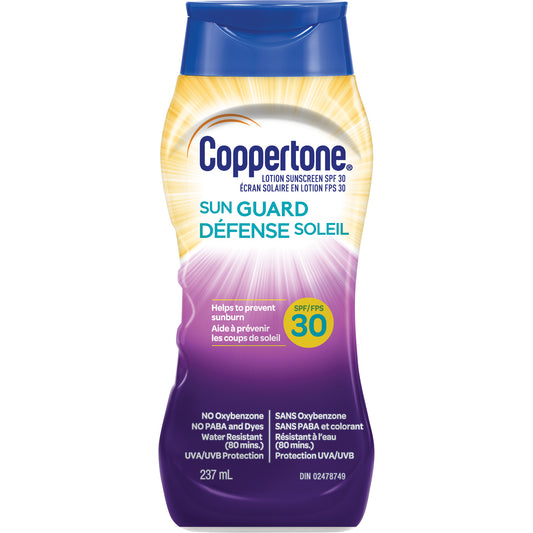 Coppertone Water Resistant Sunscreen, SPF 30, Lotion