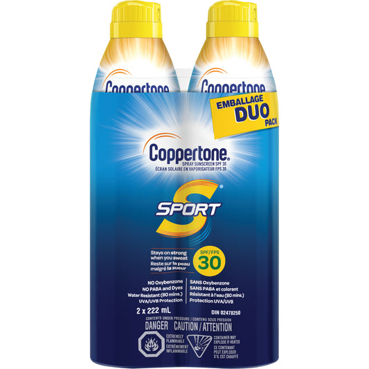 Coppertone Sport® Water Resistant Sunscreen, SPF 30, Aerosol
