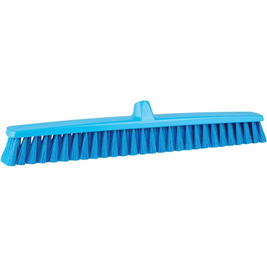 ColorCore Push Broom, Fine Bristles, 24", Polypropylene, Blue