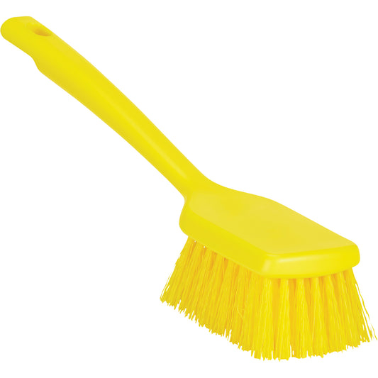 ColorCore Short Handle Brush, Stiff Bristles, 12" Long, Yellow