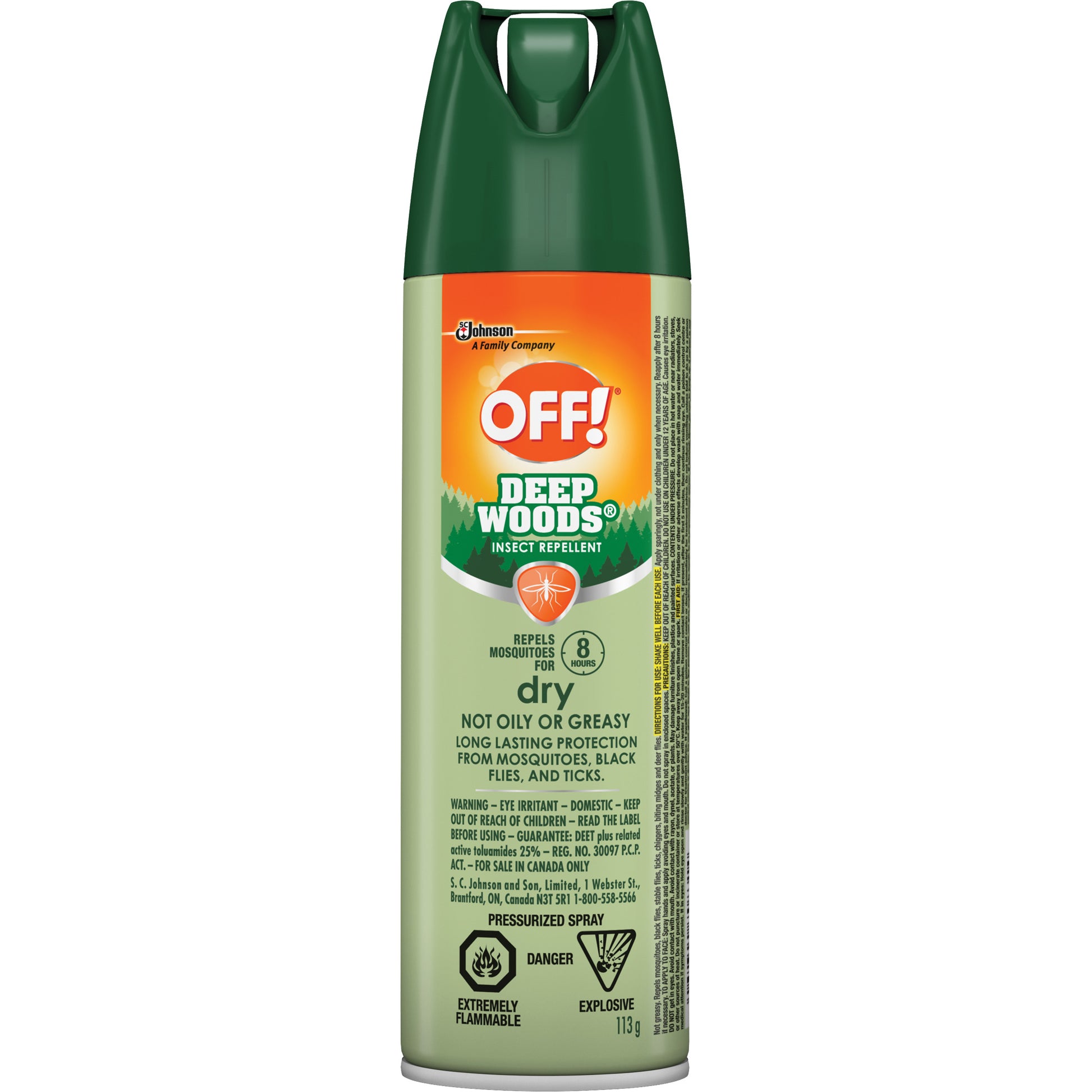 SC Johnson OFF! Deep Woods® Insect Repellent, 25% DEET, Aerosol, 113 g