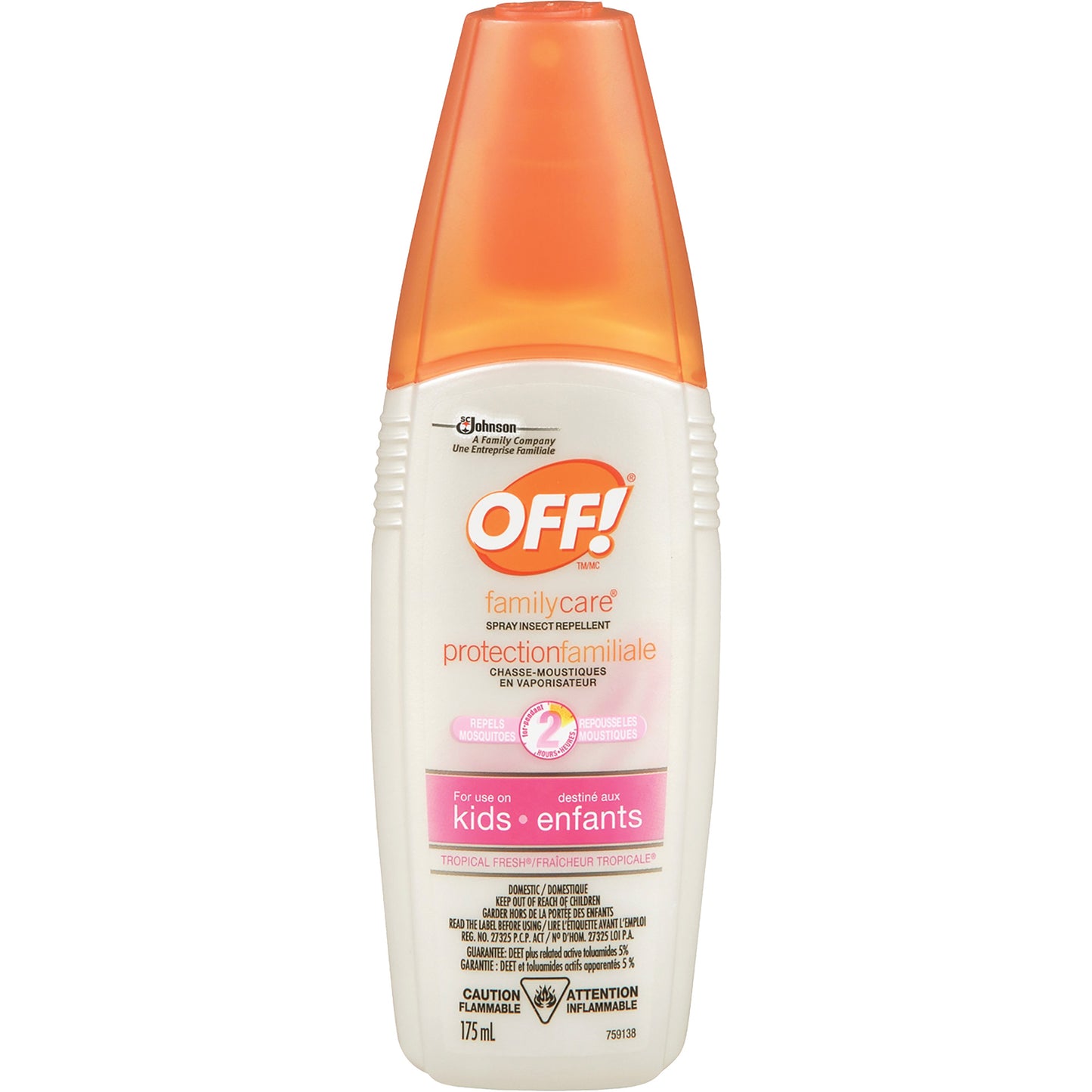 SC Johnson OFF! FamilyCare® Tropical Fresh® Insect Repellent, 5% DEET, Spray, 175 ml