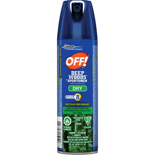 SC Johnson OFF! Deep Woods® for Sportsmen Dry Insect Repellent, 30% DEET, Aerosol, 113 g
