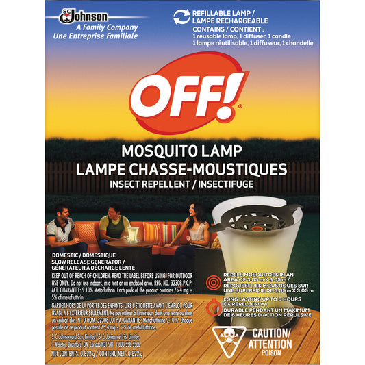 SC Johnson OFF! PowerPad® Mosquito Repellent Lamp, DEET Free, Lamp, 0.822 g