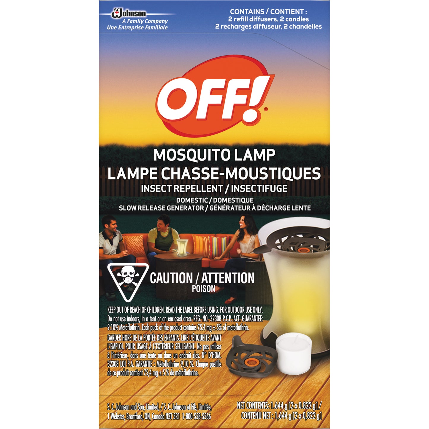 SC Johnson OFF! PowerPad® Mosquito Repellent Lamp Refills, DEET Free, Refill, 1.644 g