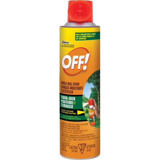 SC Johnson OFF! Area Bug Spray, DEET Free, Aerosol, 350 g