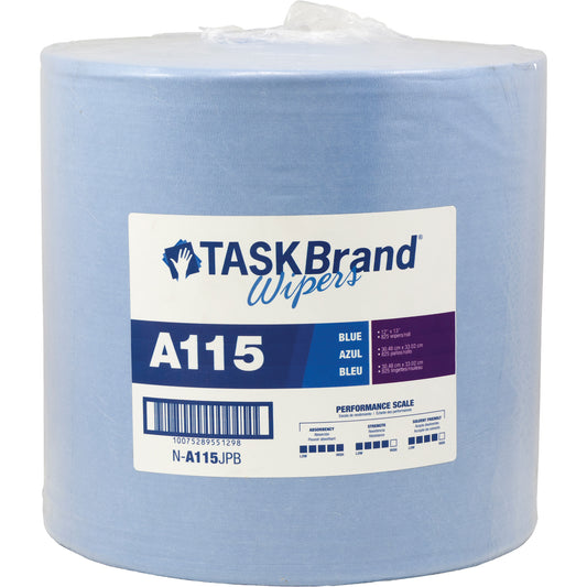 TaskBrand® A115 Advanced Performance Wipers, Heavy-Duty, 13" L x 12" W