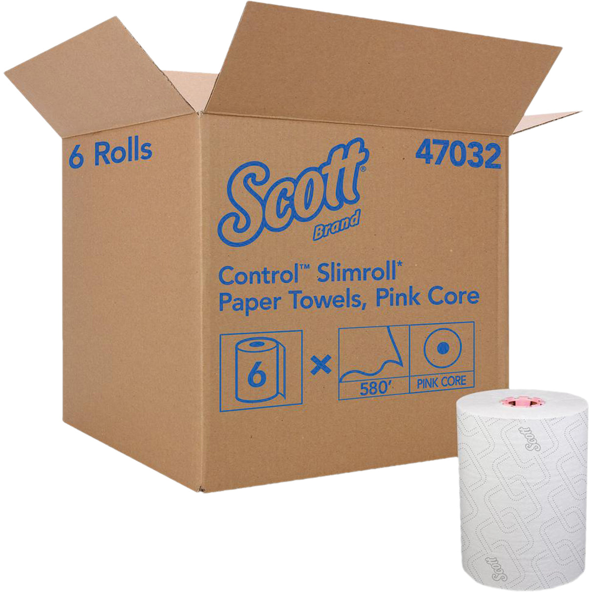 Scott® Slimroll* Hard Roll Towel, 1 Ply, Standard, 580' L