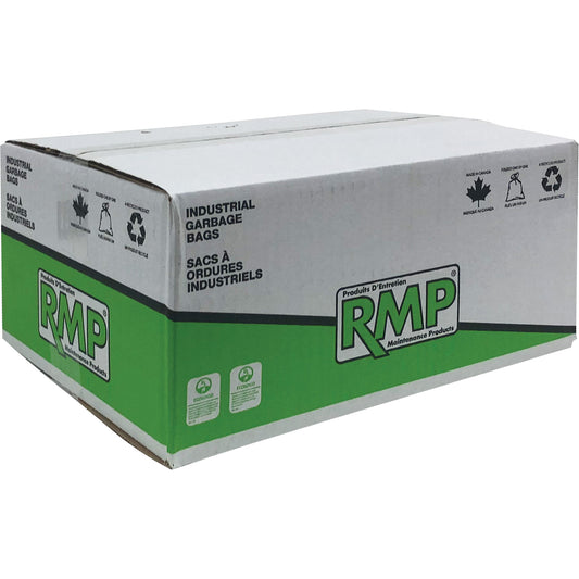 Industrial Garbage Bags, Utility, 22" W x 24" L, 0.64 mils, White, 26 L (7 Gal.) Capacity