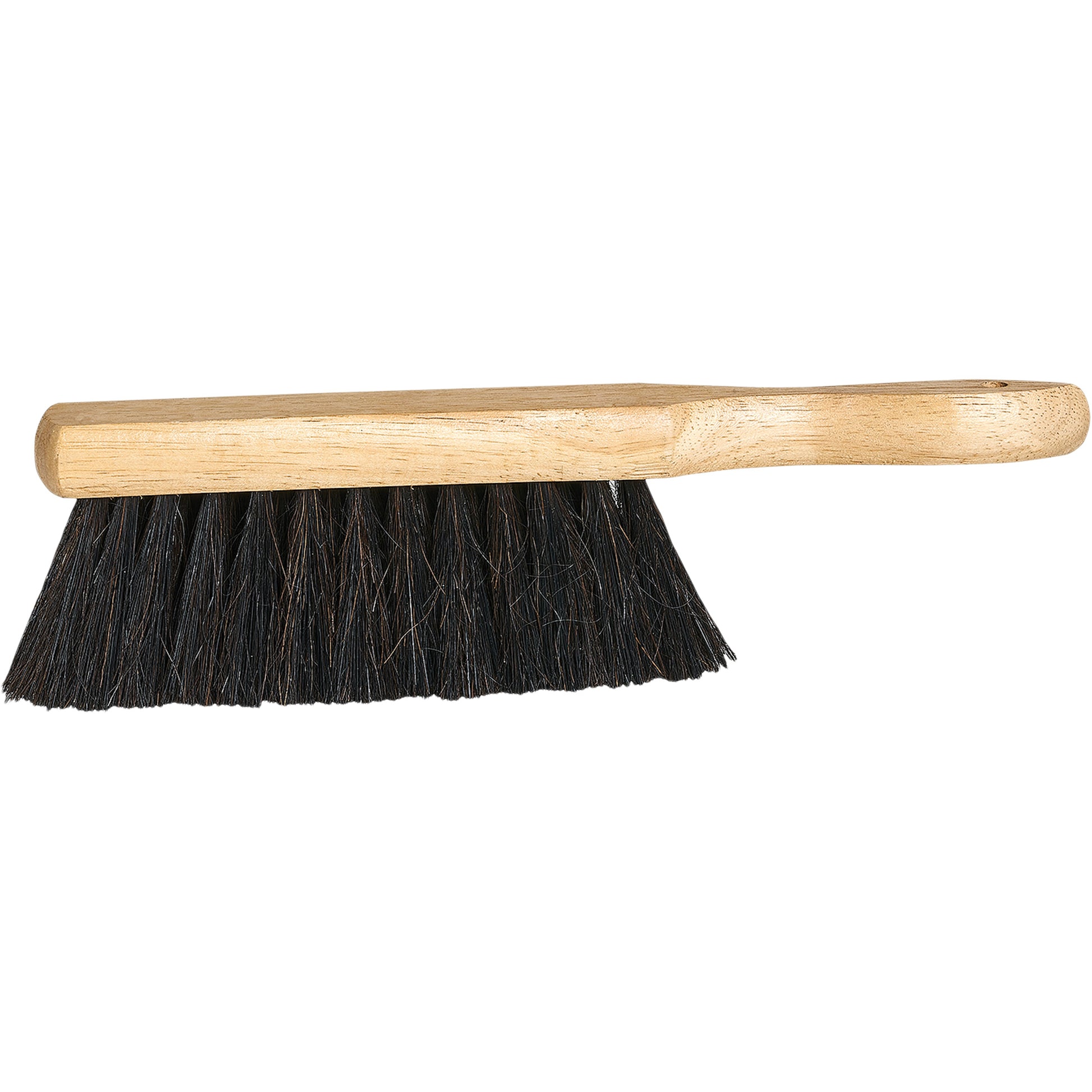 Wood Block Cleaning Brush, 12-3/4" L, Horse Hair Bristles, Black