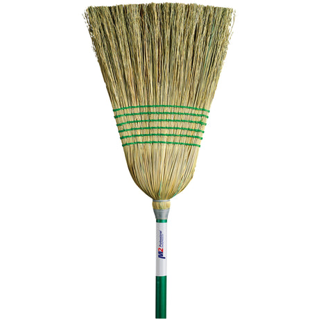 Light-Duty Corn Broom, 6-String, Wood Handle
