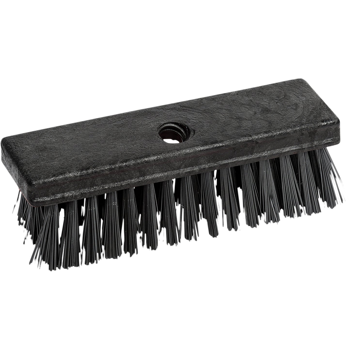 Utility Brush with Threaded Hole, 8" L, Synthetic Bristles, Black