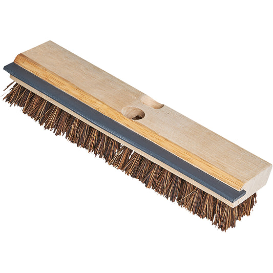 Utility Scrub Brush & Squeegee, 11" L, Palmyra Bristles, Beige