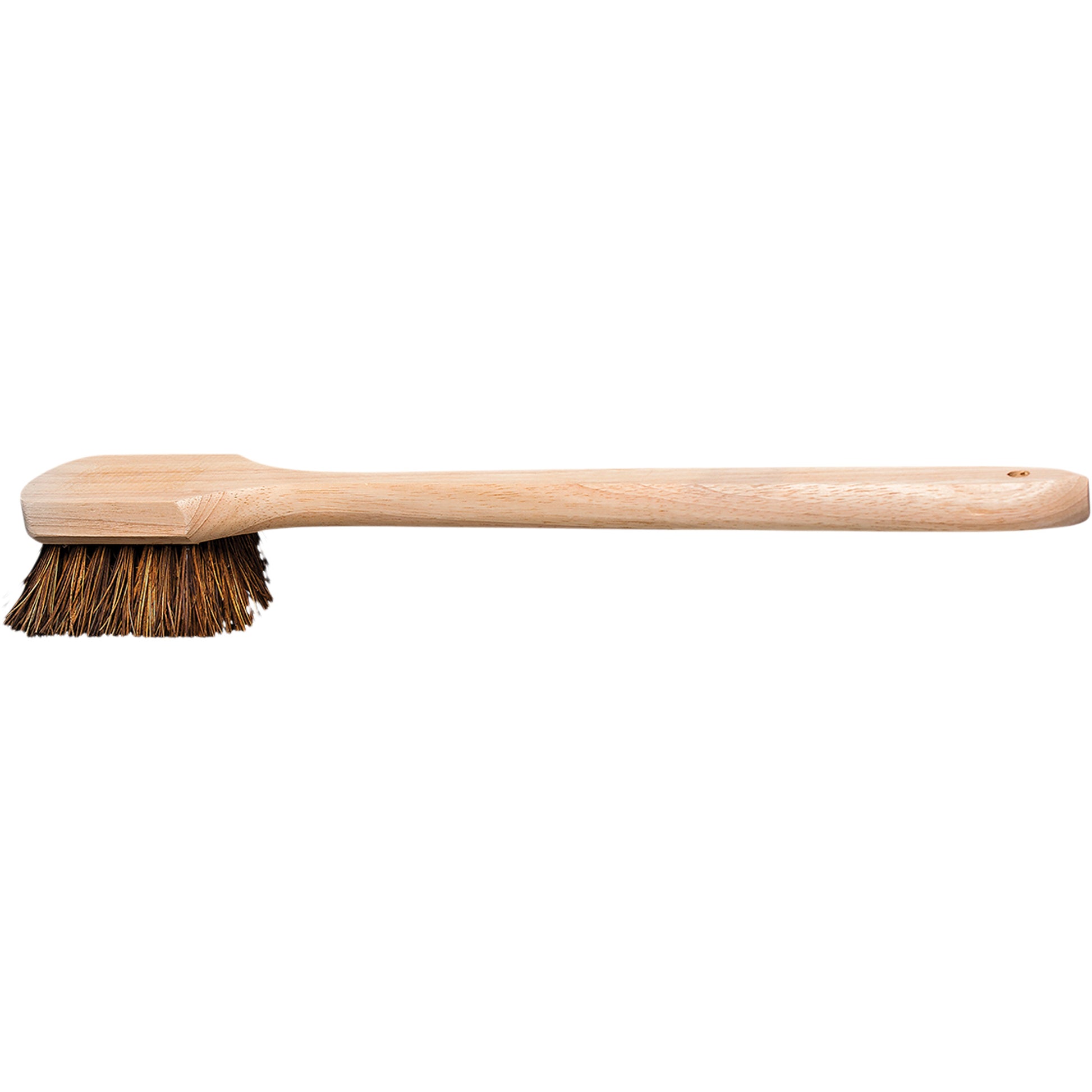 Long-Handle Pot Brush, 20" L, Palmyra Bristles, Beige