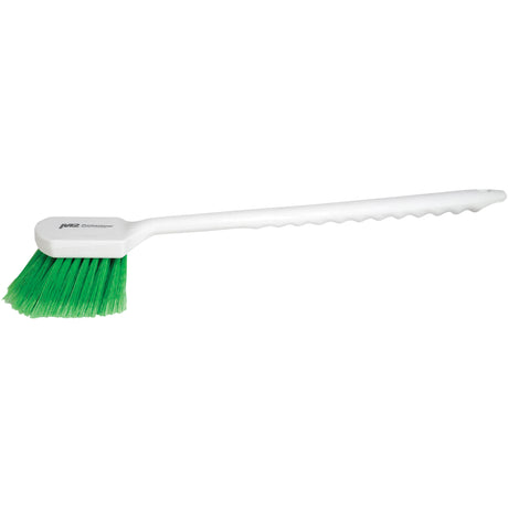 Long Handle Detail Brush, 20" L, PVC Bristles, Green