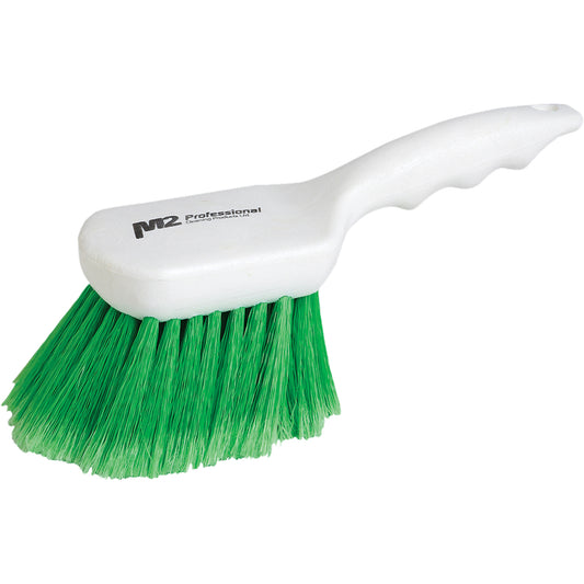 Short Handle Detail Brush, 9" L, Synthetic Bristles, Green