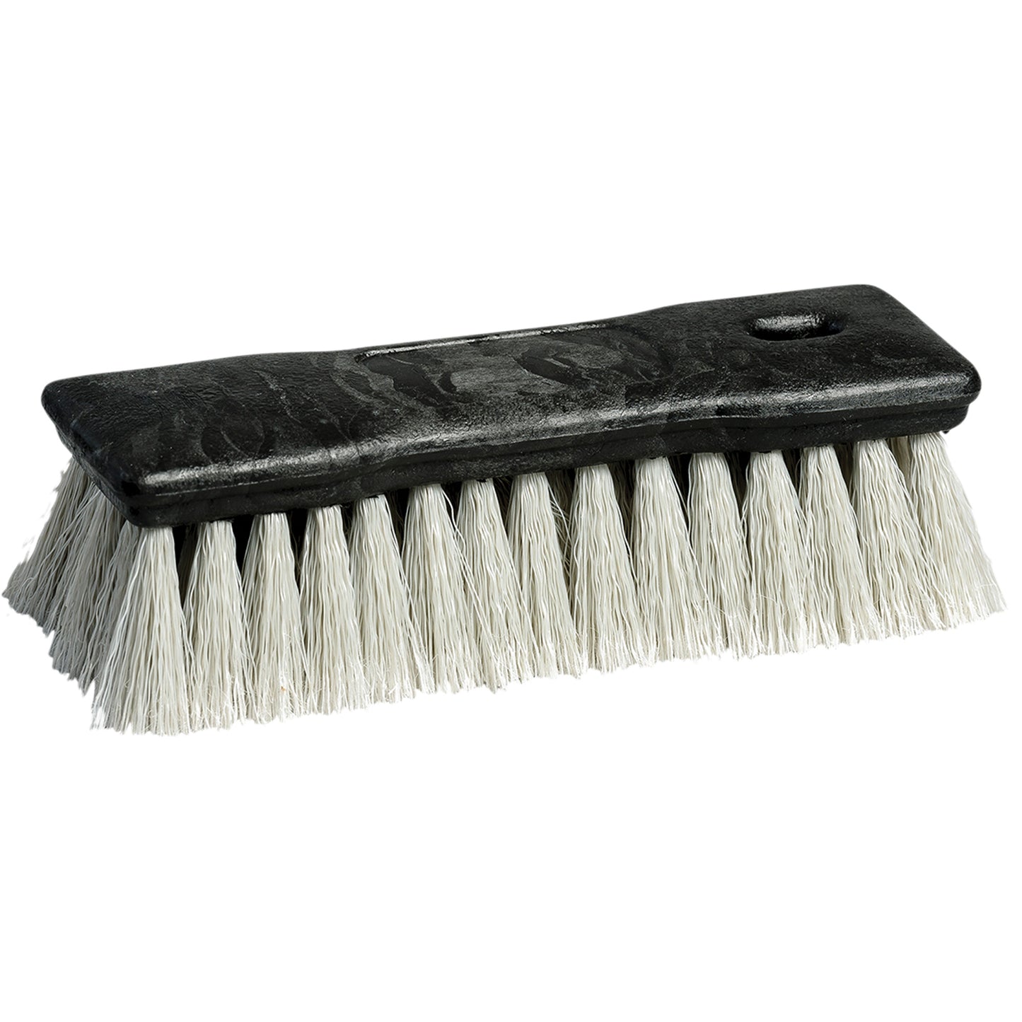Ergonomic Pointed Hand Brush, 8" L, Polyester Bristles, Beige