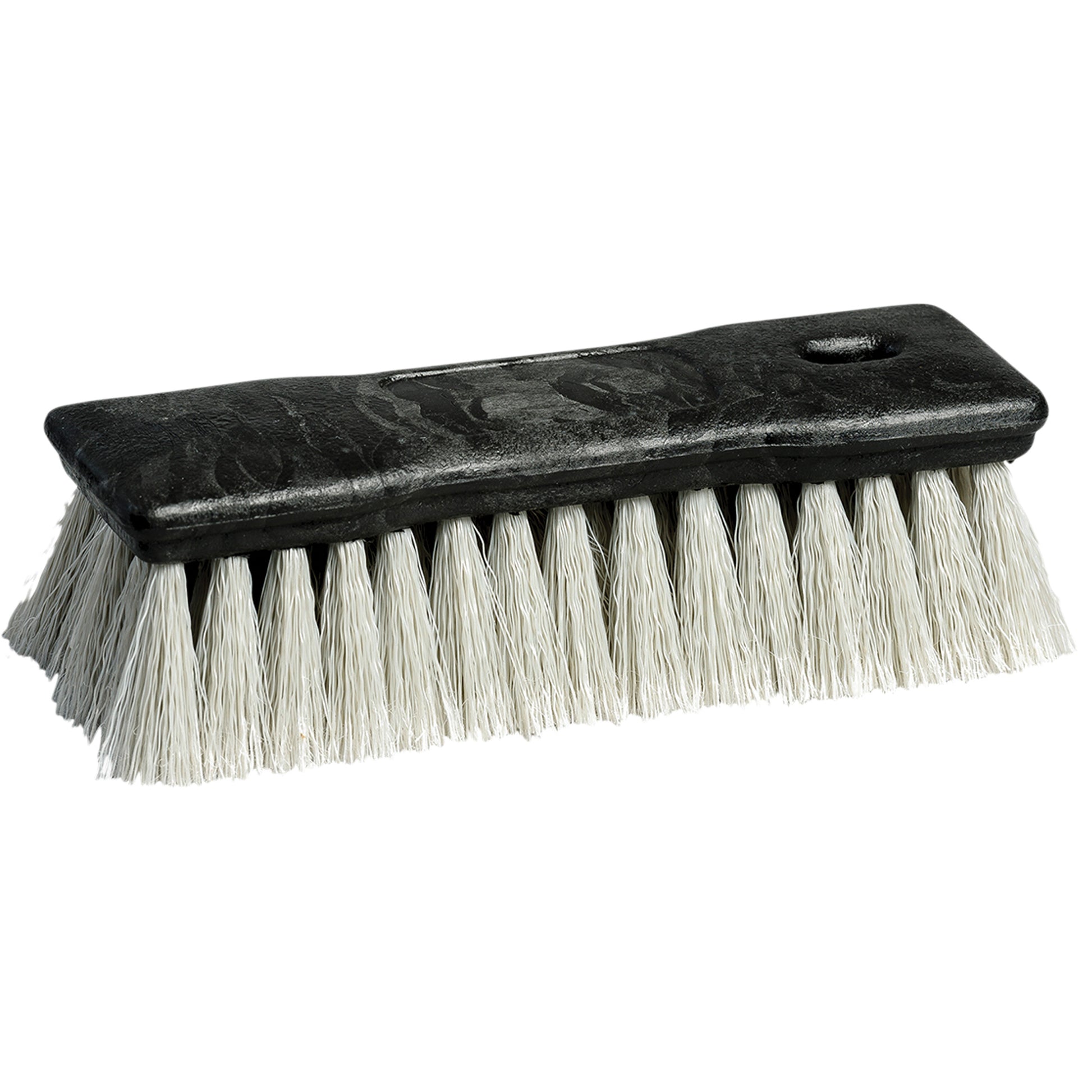 Ergonomic Pointed Hand Brush, 8" L, Polyester Bristles, Beige