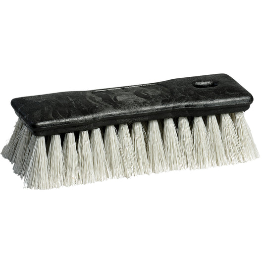 Ergonomic Pointed Hand Brush, 8" L, Polyester Bristles, Beige